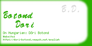 botond dori business card