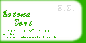 botond dori business card